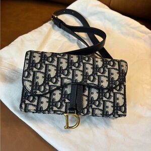 Dior saddle belt pouch blue oblique ORIGINAL